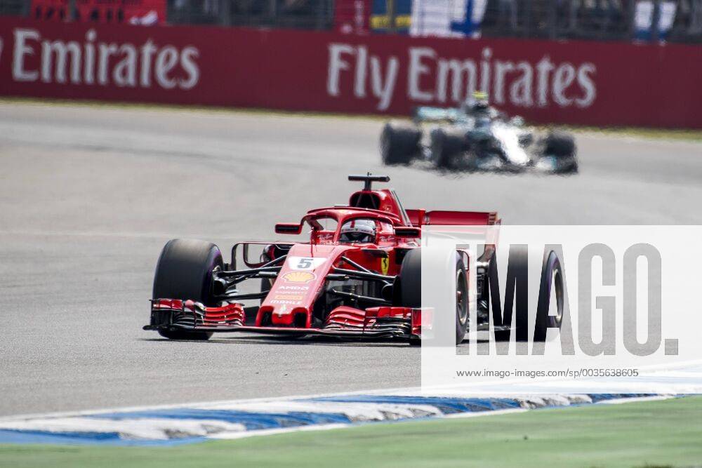 Motorsport Formula 1 season 2018 2019 race on Sunday 22 07 2018 at the Hockenheimring in Hockenheim Germany Kimi Raikkonen Scuderia Ferrari accelerates out of the curve