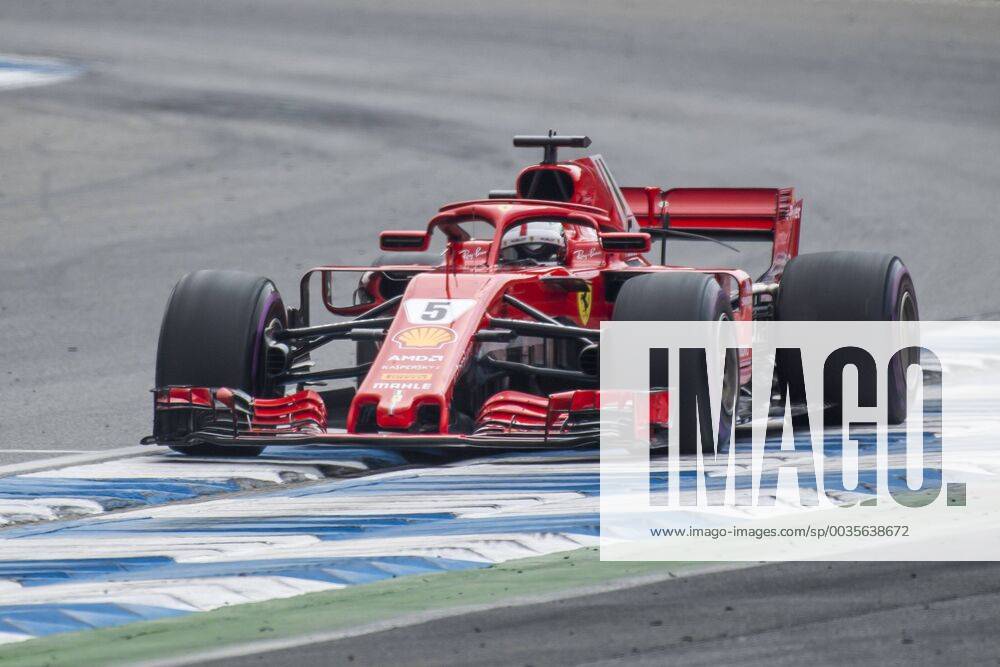 Motorsport Formula 1 season 2018 2019 race on Sunday 22 07 2018 at the Hockenheimring in Hockenheim Germany Sebastian Vettel Scuderia Ferrari accelerates out of the curve