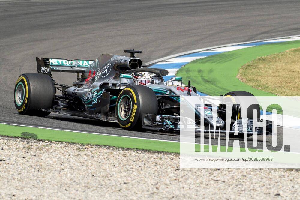 Motorsport Formula 1 Season 2018 2019 Race on Sunday 22 07 2018 at the Hockenheimring in Hockenheim Germany Lewis Hamilton Mercedes AMG Petronas drives through the Motodrom