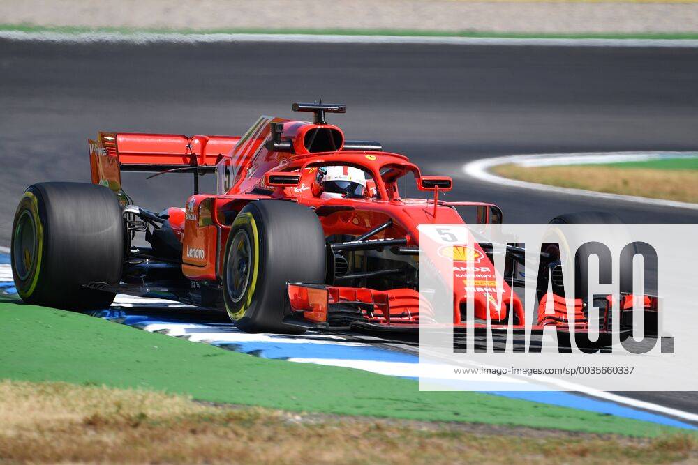 Sebastian VETTEL GER Scuderia Ferrari action in his race car training Formula 1 GP of GermanyGermany Hockenheimring season 2018 on 20 07 2018