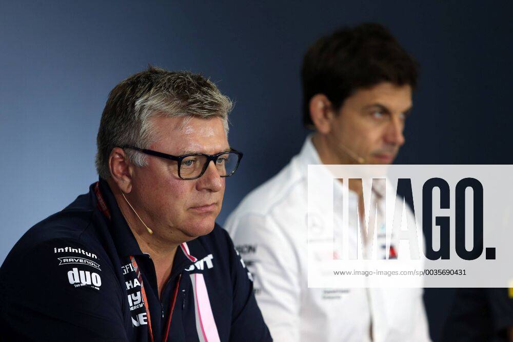 Photo4 LaPresse 27 07 2018 Budapest, Hungary Grand Prix Formula One Hungary 2018 In the pic: Otmar Szafnauer (USA) Sahara Force India F1 Chief Operating Officer Toto Wolff (GER) Mercedes AMG F1 Shareholder and Executive Director