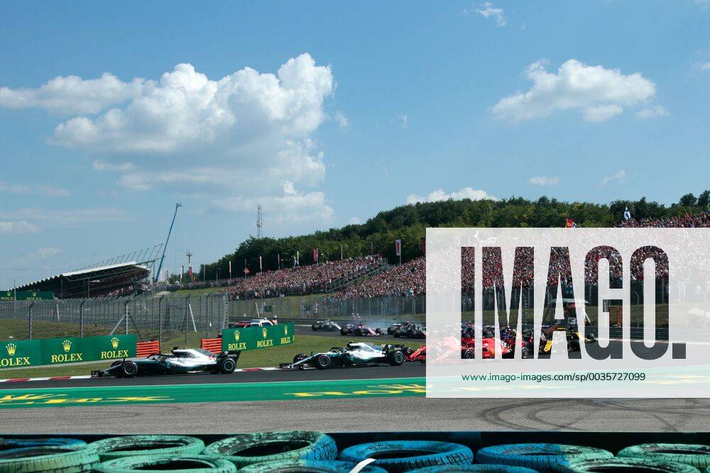 FORMULA 1 - Hungarian GP BUDAPEST,HUNGARY,29.JUL.18 - MOTORSPORTS, FORMULA 1 - Grand Prix of Hungary, Hungaroring. Image shows the start of the race with Lewis Hamilton (GBR Mercedes GP). GEPAxpictures Mueller