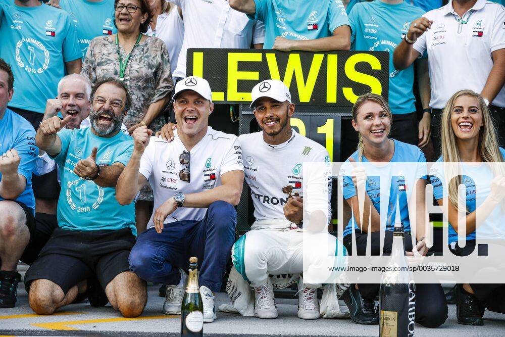Motorsports: FIA Formula One World Championship WM Weltmeisterschaft 2018, Grand Prix of Hungary, 77 Valtteri Bottas (FIN, Mercedes AMG Petronas Motorsport), 44 Lewis Hamilton (GBR, Mercedes AMG Petronas Motorsport), Budapest Hungary