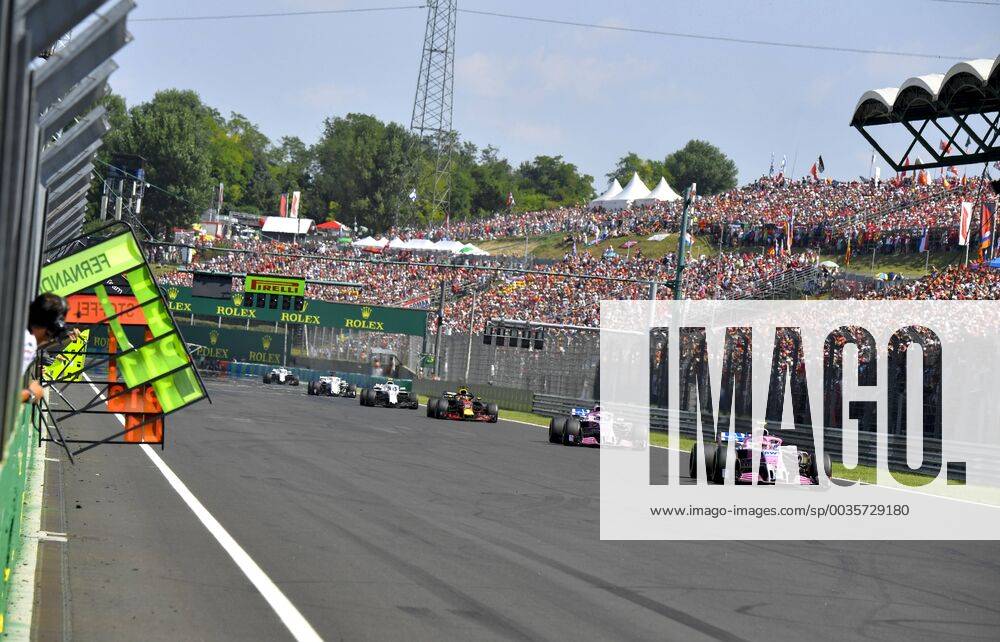 Motorsports: FIA Formula One World Championship WM Weltmeisterschaft 2018, Grand Prix of Hungary, 31 Esteban Ocon (FRA, Sahara Force India F1 Team), 11 Sergio Perez (MEX, Sahara Force India F1 Team), Budapest Hungary