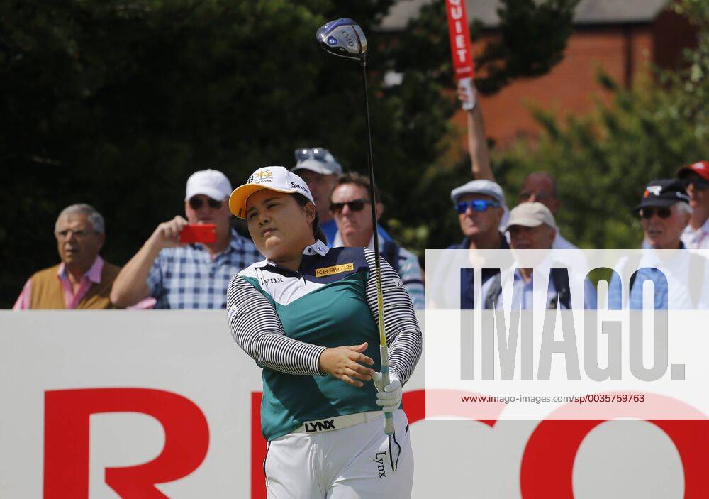 1st August 2018, Royal Lytham & St Annes Golf Club, Lytham St Annes, England; Rioch Womens British Open Golf, practice day; World number two Inbee Park (KOR) tees off on the first hole ActionPlus12051830 AlanxMartin