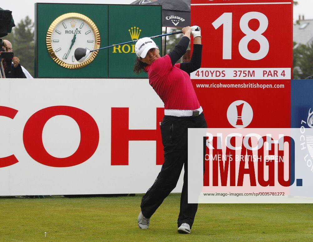 3rd August 2018, Royal Lytham &amp; St Annes Golf Club, Lytham St Annes, England; Ricoh Womens British Open Golf, 2nd round; Mo Martin (USA) plays her tee shot on the 18th hole ActionPlus12052405 AlanxMartin
