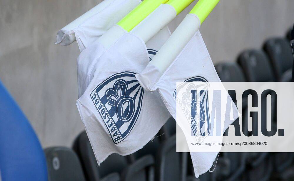 Babelsberg 04 08 2018 Football Regional League Northeast 2 Matchday SV 03 Babelsberg vs Chemnitzer FC 1 2 1 1 Pictured Flag Flag SV Babelsberg 03 Feature