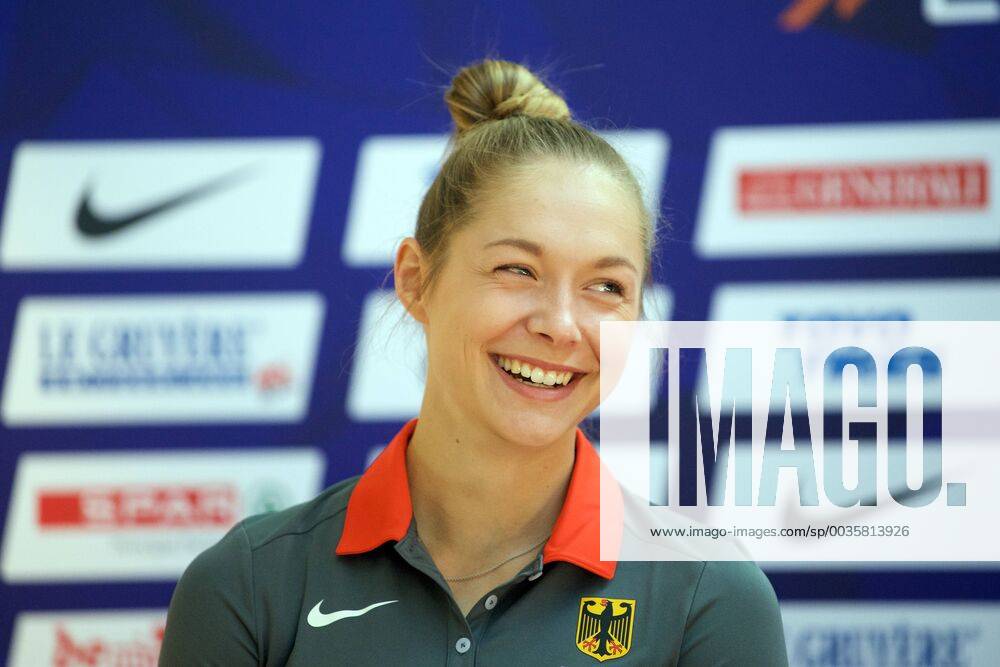 Athletics Berlin 05 08 2018 European Championships EM European Athletics Championships Press Conference PK Gina Lückenkemper GER 100m