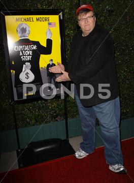 beverly hills, california - michael moore. "capitalism: a love story" los angeles premire held at ampas samuel goldwyn theater. photo credit: kevan brooks/admedia celebrity, hollywood, red carpet, fashion, style, movie star, tv star, photo call