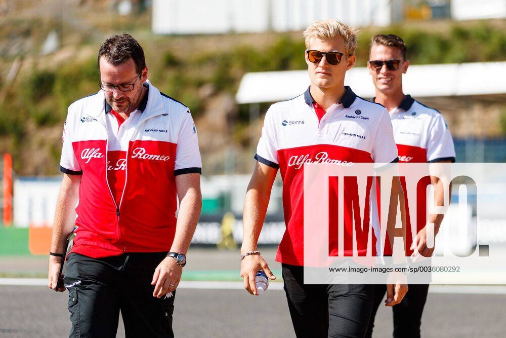 Marcus Ericsson Sauber F1 team visits the track with team members Grand Prix of Belgium 2018 Motorsport Formula 1 23 07 2018 Belgian Grand Prix 2018 Motorsport Formula 1 23 07 2018