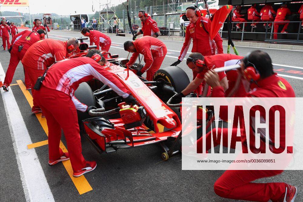 Ferrari s German driver Sebastian Vettel pictured during the free test ahead of the Spa-Francorchamps Formula One Grand Prix of Belgium race, in Spa-Francorchamps, Friday 24 August 2018. BENOITxDOPPAGNE x05412038x