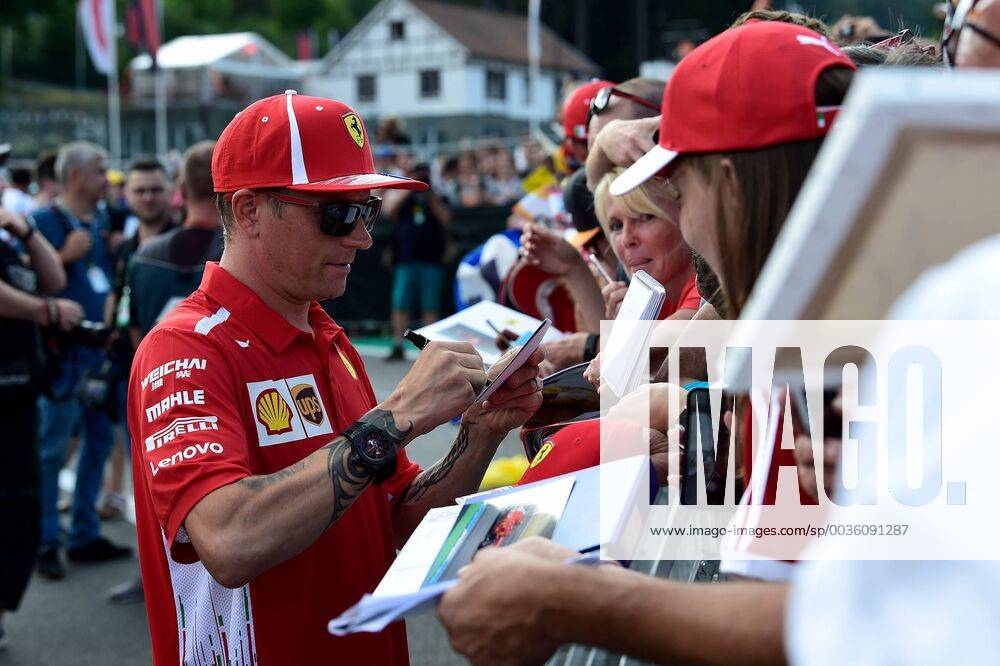 Kimi Raiikkoenen Scuderia Ferrari Formula 1 GP Belgium at Spa 24 08 2018 Photo mspb Jean Petin Kimi Raikkoenen formula 1 GP Belgium 2018