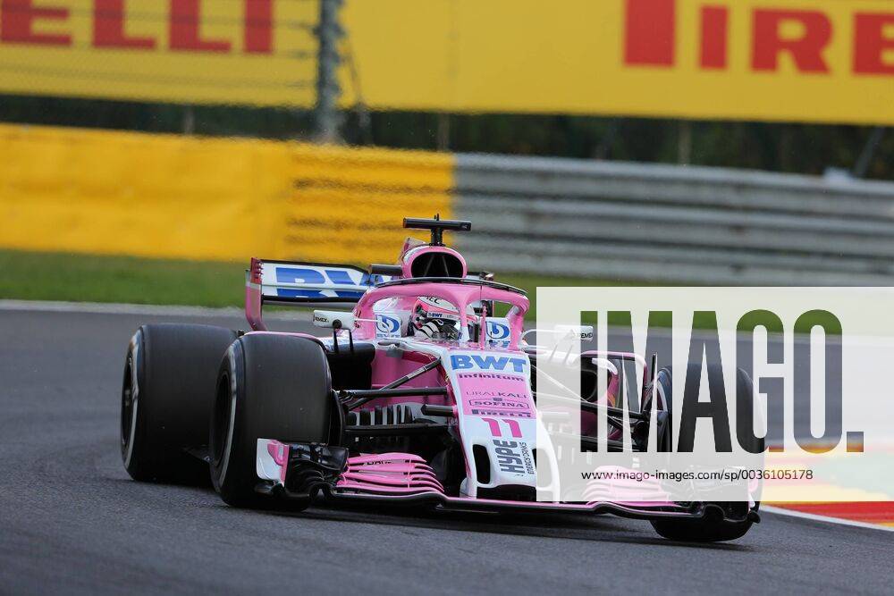 Sergio Perez Sahara Force India Formula 1 GP Belgium at Spa 24 08 2018 Photo mspb Jean Petin Sergio Perez formula 1 GP Belgium 2018