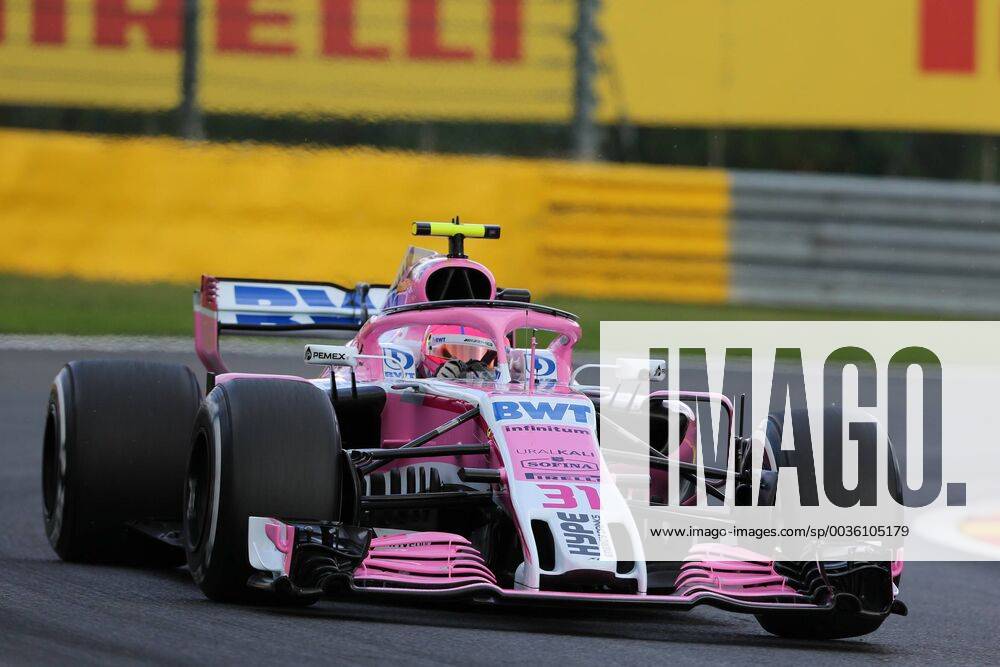 Esteban Ocon Sahara Force India F1 Formula 1 GP Belgium at Spa 24 08 2018 Photo mspb Jean Petin Esteban Ocon formula 1 GP Belgium 2018