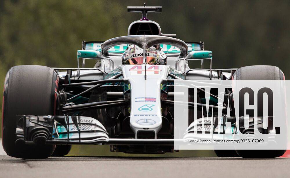 Mercedes British driver Lewis Hamilton pictured during the free test ahead of the Spa-Francorchamps Formula One Grand Prix of Belgium race, in Spa-Francorchamps, Saturday 25 August 2018. BENOITxDOPPAGNE x05413299x