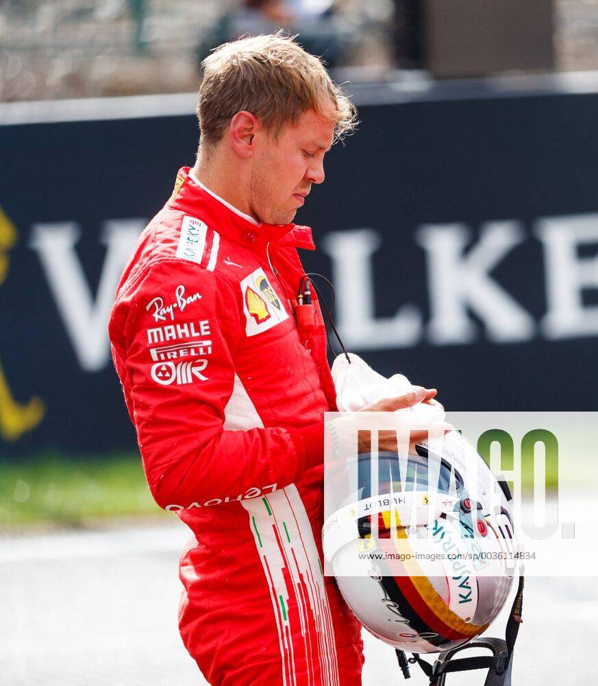 Sebastian Vettel Scuderia Ferrari disappointed Grand Prix of Belgium 2018 Motorsport Formula 1 25 08 2018 Belgian Grand Prix 2018 Motorsport Formula 1 25 08 2018