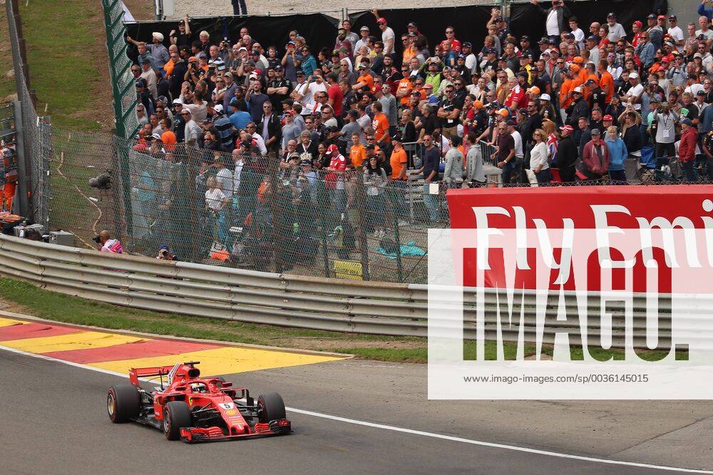 Ferrari s German driver Sebastian Vettel pictured during the Spa-Francorchamps Formula One Grand Prix of Belgium race, in Spa-Francorchamps, Sunday 26 August 2018. BRUNOxFAHY x05414258x
