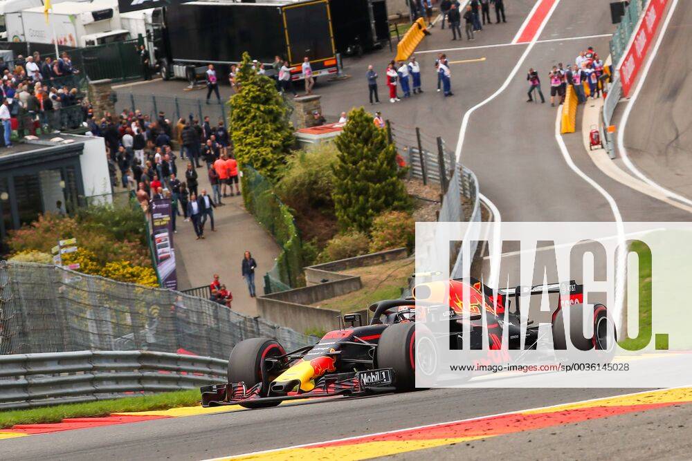 Red Bull s Dutch driver Max Verstappen pictured in action during the Spa-Francorchamps Formula One Grand Prix of Belgium race, in Spa-Francorchamps, Sunday 26 August 2018. BRUNOxFAHY x05414259x
