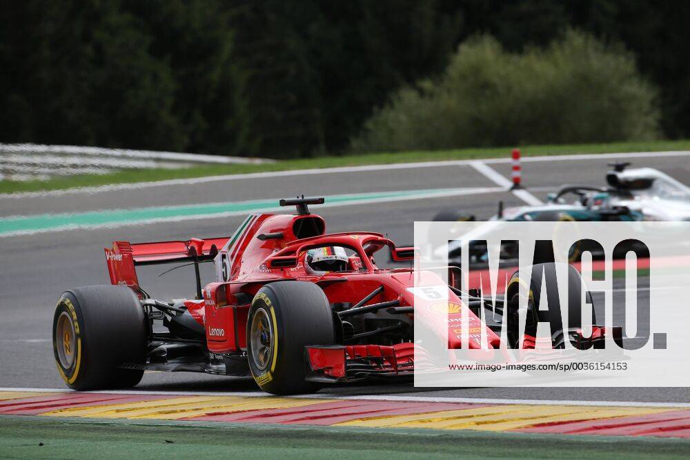Photo4 LaPresse 26 08 2018 Spa - Francorchamps, Belgium Grand Prix Formula One Belgium 2018 In the pic: Sebastian Vettel (GER) Scuderia Ferrari SF71H and Lewis Hamilton (GBR) Mercedes AMG F1 W09