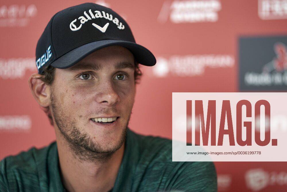 Made in Denmark European Tour Thomas Pieters at the press meeting before the golf tournament Made in Denmark, at Silkeborg Golf Club, Wednesday 29 August 2018. Danmark