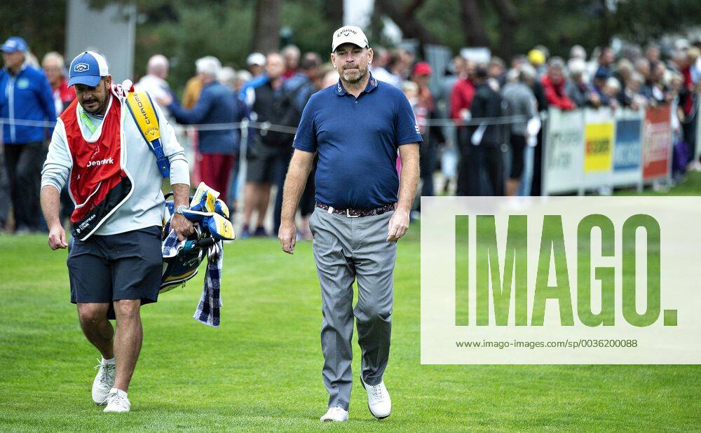 Thomas Bjoern ses her ude paa Pro Am runden dagen foer starten paa golfturneringen Made in Denmark paa Silkeborg Golf Klub , onsdag 29. august 2018.. , Silkeborg Jylland Denmark
