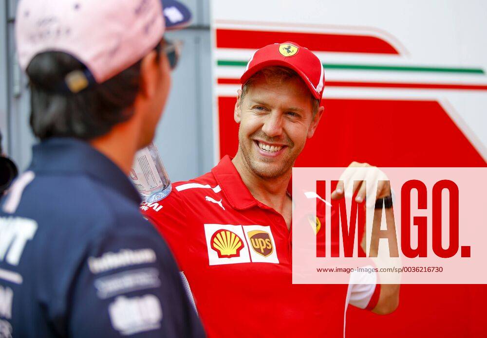 Motorsports: FIA Formula One World Championship WM Weltmeisterschaft 2018, Grand Prix of Italy, 11 Sergio Perez (MEX, Racing Point Force India F1 Team), 5 Sebastian Vettel (GER, Scuderia Ferrari), Monza Italy