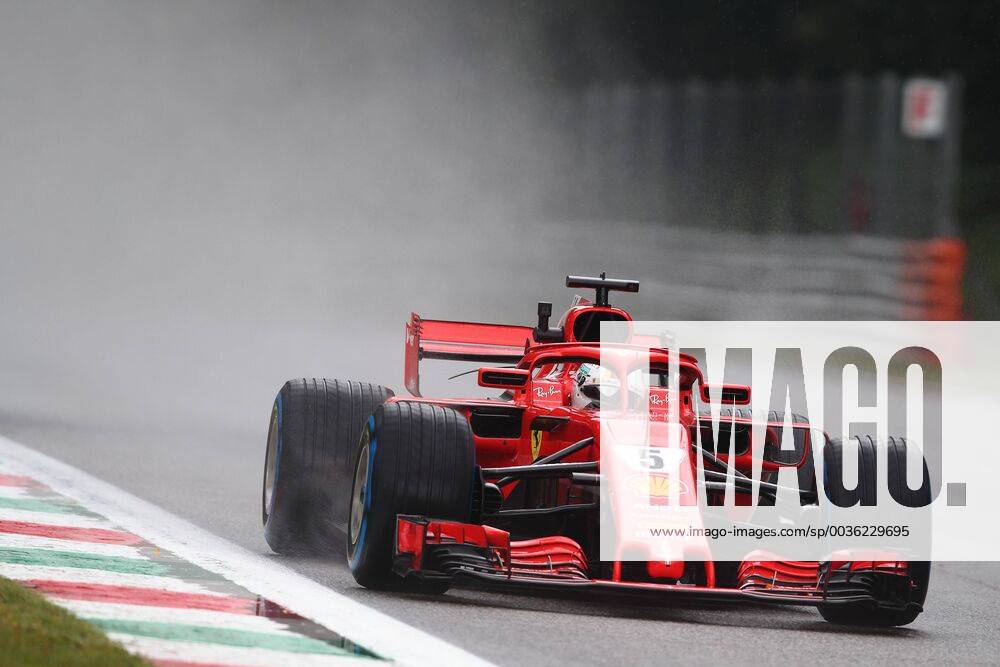 Motorsports: FIA Formula One World Championship WM Weltmeisterschaft 2018, Grand Prix of Italy, 5 Sebastian Vettel (GER, Scuderia Ferrari), (Verwendung nur in Deutschland - GERMANY ONLY) *** Motorsports FIA Formula One World Championship 2018 Grand Prix of Italy 5 Sebastian Vettel GER Scuderia Ferrari Only used in Germany GERMANY ONLY