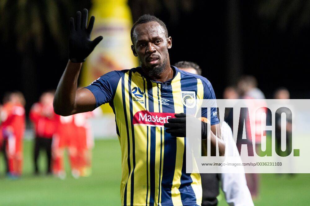 Usain Bolt spielt für die Central Coast Mariners in der australischen A-League GOSFORD, AUSTRALIA - AUGUST 31: Central Coast Mariners player Usain Bolt (95) at The A-League trial match between the Central Coast Mariners and Central Coast Selecton August 31, 2018 at Central Coast Stadium in Gosford, Australia. (Photo by Speed Media Icon Sportswire) SOCCER: AUG 31 Hyundai A-League - Central Coast Mariners v Central Coast Select Icon18083149