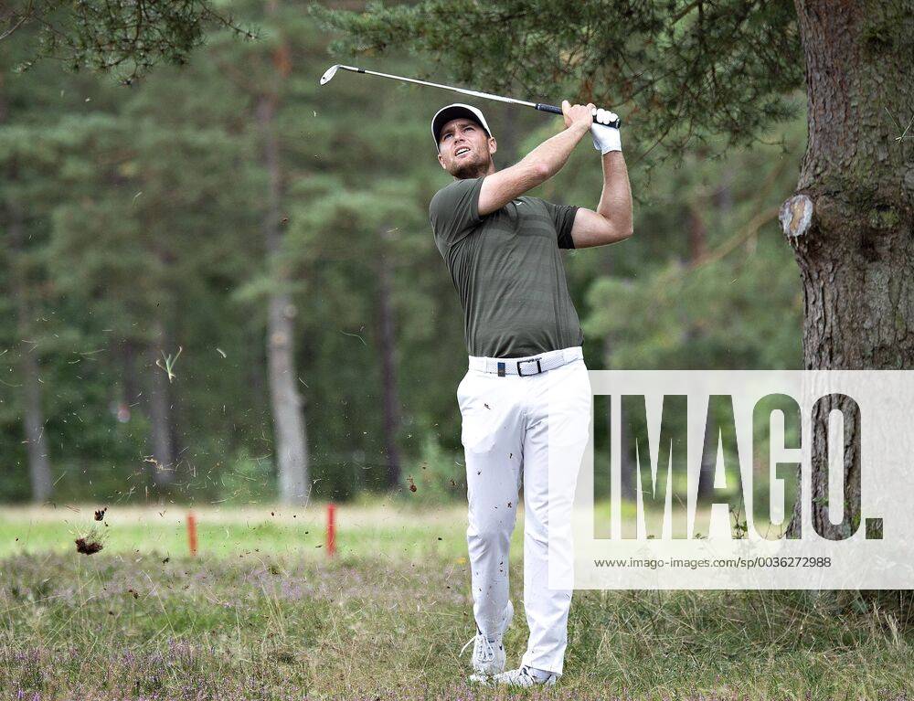 Lucas Bjerregaard ude paa 4. runde, finalen, af European Tour golfturneringen Made in Denmark paa Silkeborg Golf Klub , soendag 1. september 2018.. , Silkeborg Jylland Denmark