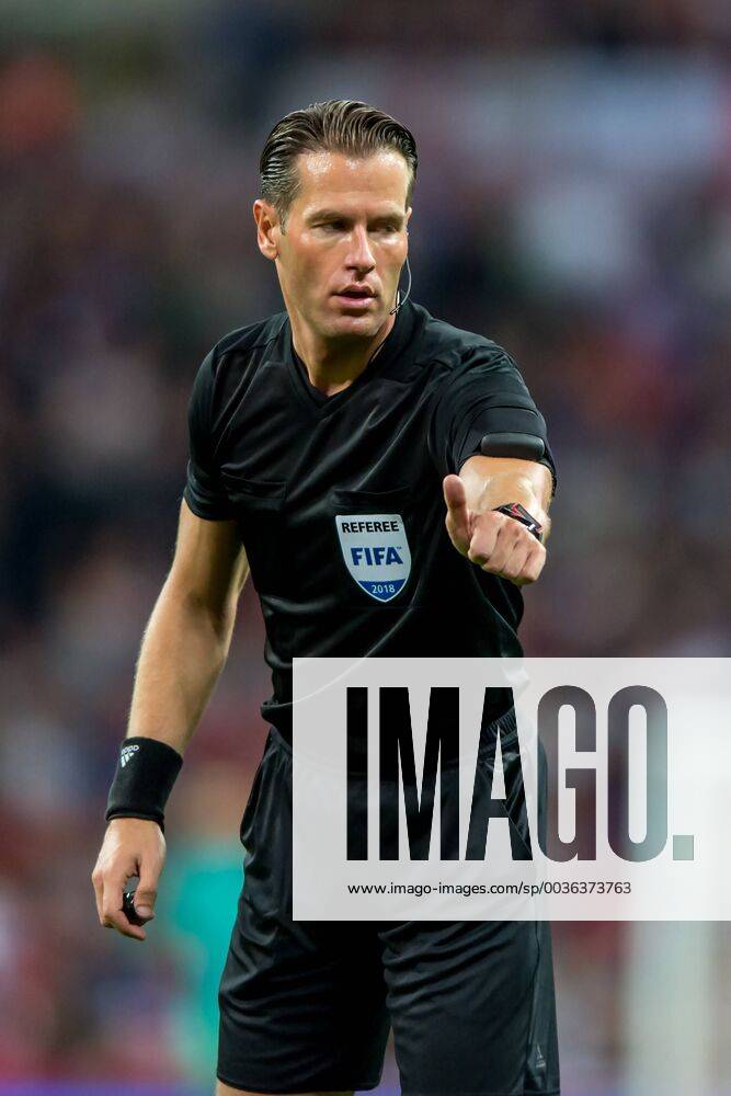 Match referee Danny Makkelie (NED) during the UEFA Nation League, Group 4, League A match between England and Spain at Wembley Stadium, London, England on 8 September 2018.