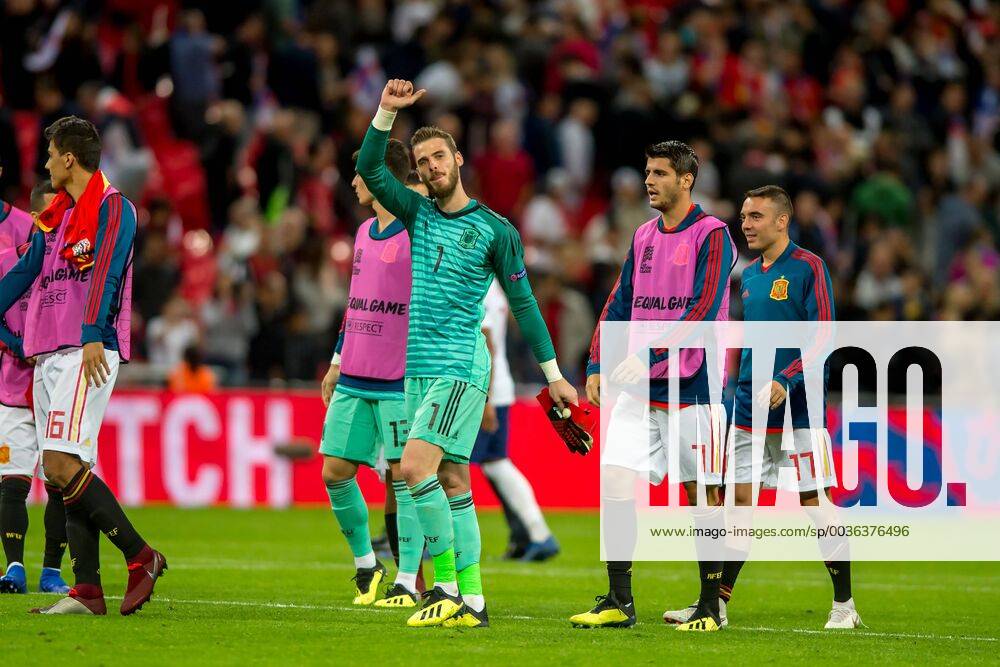 David de Gea of Spain during the UEFA Nation League, Group 4, League A match between England and Spain at Wembley Stadium, London, England on 8 September 2018. Salvio Calabrese Soccer: England v Spain.UEFA Nation League Group Stage.8 9 2018 - ZUMAa181 20180908_zaa_a181_192