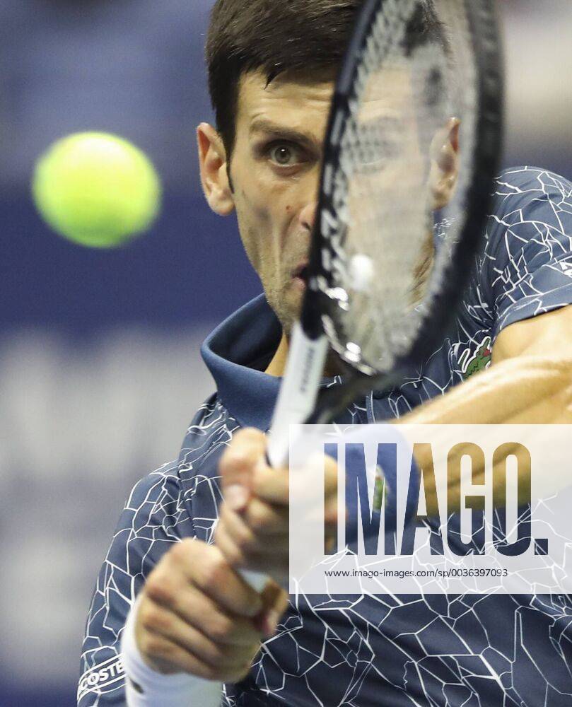 (180910) -- NEW YORK, Sept. 10, 2018 -- Novak Djokovic of Serbia returns the ball during the men s singles final against Juan Martin del Potro of Argentina at the 2018 US Open tennis championships in New York, the United States, Sept. 9, 2018. Djokovic claimed the title with 3-0 in the final. )(wll) (SP)US-NEW YORK-TENNIS-US OPEN-MEN S SINGLES-FINAL WangxYing