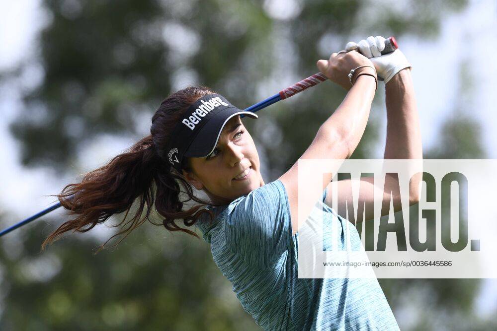 (180914) -- EVIAN, Sept. 14, 2018 -- Georgia Hall of Britain plays a shot during the first round of the Evian Golf Championship on Sept. 13, 2018 in Evian-les-Bains, France. ) (SP)FRANCE-EVIAN-GOLF CHAMPIONSHIP 2018 AlainxGROSCLAUDE