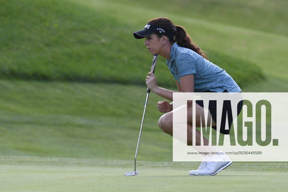 (180914) -- EVIAN, Sept. 14, 2018 -- Georgia Hall of Britain competes during the first round of the Evian Golf Championship on Sept. 13, 2018 in Evian-les-Bains, France. ) (SP)FRANCE-EVIAN-GOLF CHAMPIONSHIP 2018 AlainxGROSCLAUDE