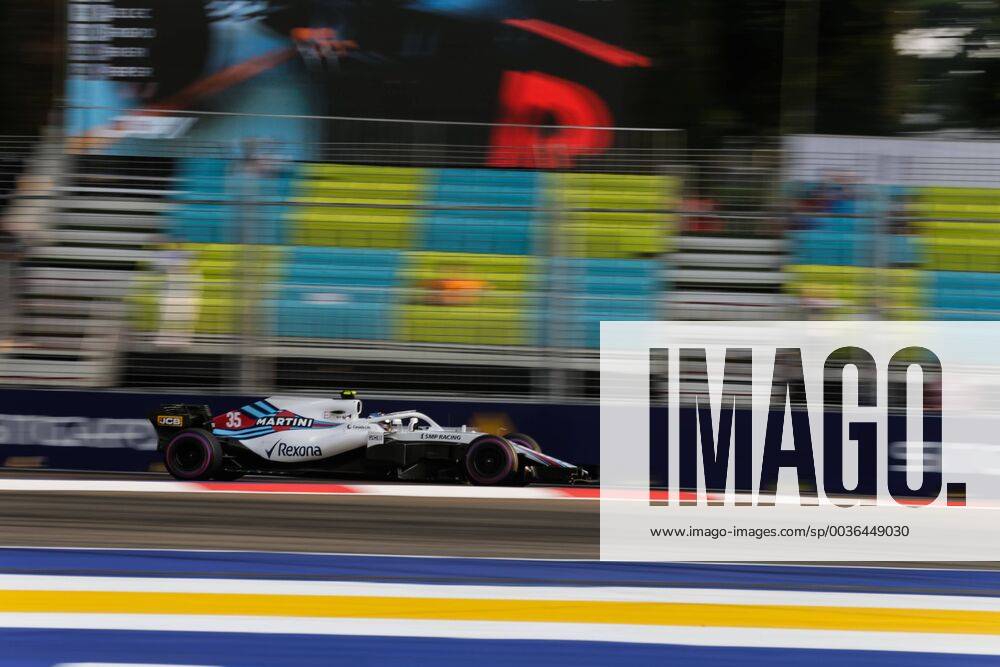 14th September 2018, Marina Bay Street Circuit, Singapore; Formula One Grand Prix of Singapore, Friday free practice; Williams Martini driver Sergey Sirotkin ActionPlus12062027 StephenxBlackberry