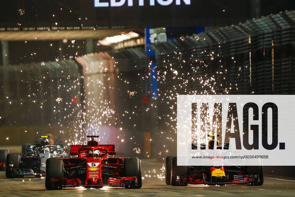 KW37 Motorsports: FIA Formula One World Championship WM Weltmeisterschaft 2018, Grand Prix of Singapore, 5 Sebastian Vettel (GER, Scuderia Ferrari), 33 Max Verstappen (NLD, Aston Martin Red Bull Racing), Singapore Singapore