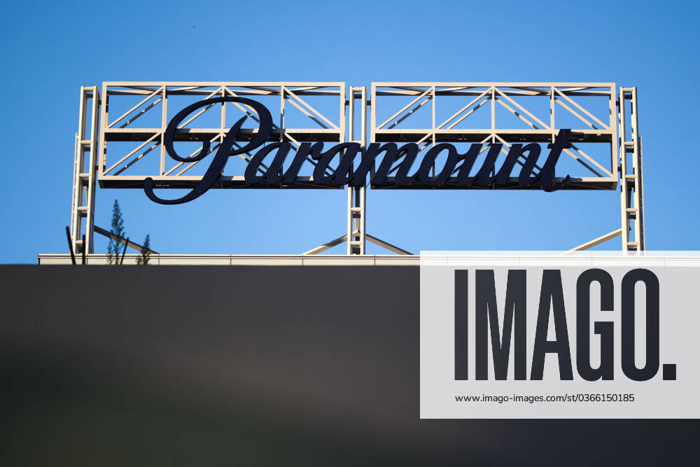 Los Angeles Economy Paramount logo is seen on the building in Los Angeles, United States on November 13, 2023. Los Angeles United States