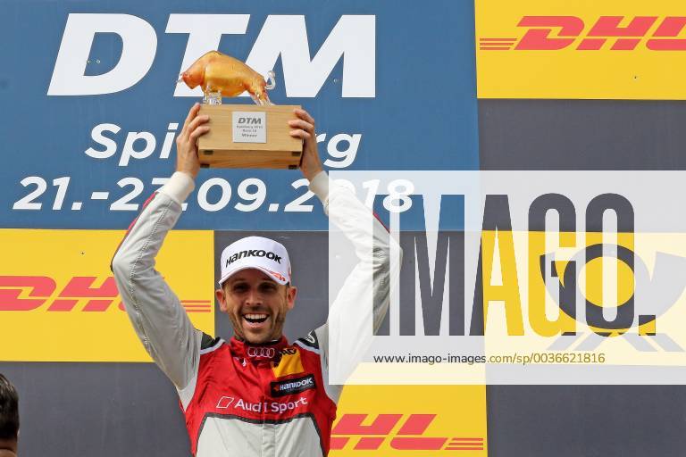 Rene Rast GER The Audi RS5 DTM is pleased about his victory in the DTM race at the Red Bull Ring Copyright Thomas Pakusch