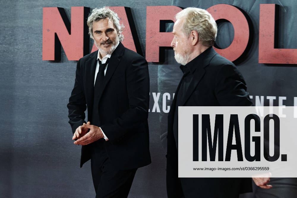 Joaquin Phoenix and Ridley Scott at the premiere of the movie Napoleon at the Museo del Prado Madrid, 20 11 2023 Foto:Fotografosx xFuturexImagex napoleon_3206