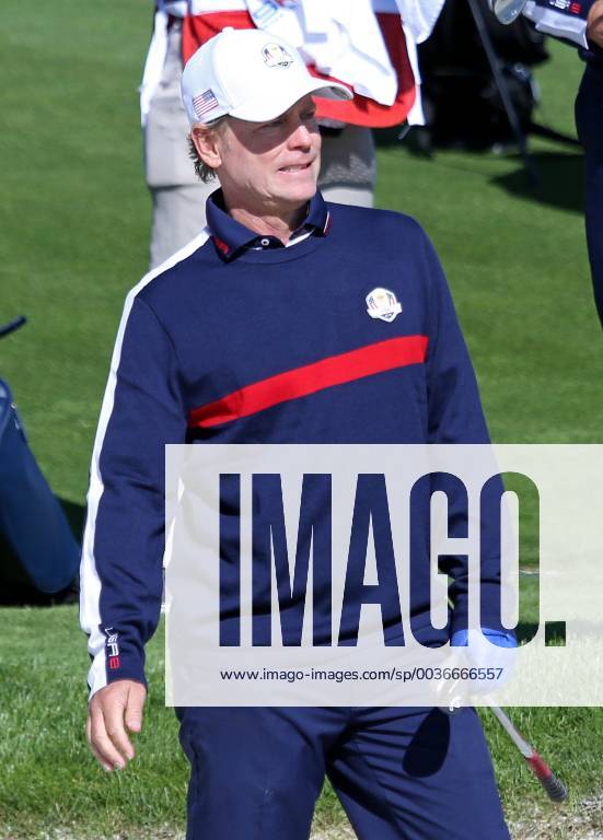 Greg Kinnear reacts after a shot during a Ryder Cup 2018 celebrity tournament at Le Golf National in Guyancourt near Paris on September 25, 2018. The three-day main event Ryder Cup featuring Team USA versus Team Europe starts Friday, September 28th. PAR20180925087 DAVIDxSILPA
