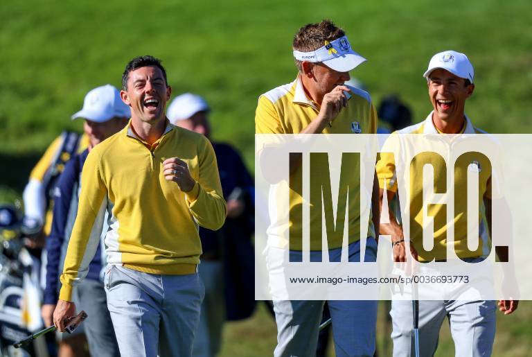 2018 Ryder Cup Practice Day, Albatros Course, Le Golf National, Saint-Quentin-en-Yvelines, Paris 27 9 2018 Europe s Rory McIlroy, Ian Poulter and Thorbjorn Olesen Rory McIlroy, Ian Poulter and Thorbjorn Olesen 27 9 2018