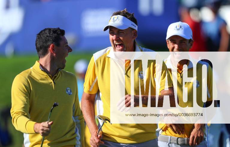 2018 Ryder Cup Practice Day, Albatros Course, Le Golf National, Saint-Quentin-en-Yvelines, Paris 27 9 2018 Europe s Rory McIlroy, Ian Poulter and Thorbjorn Olesen Rory McIlroy, Ian Poulter and Thorbjorn Olesen 27 9 2018