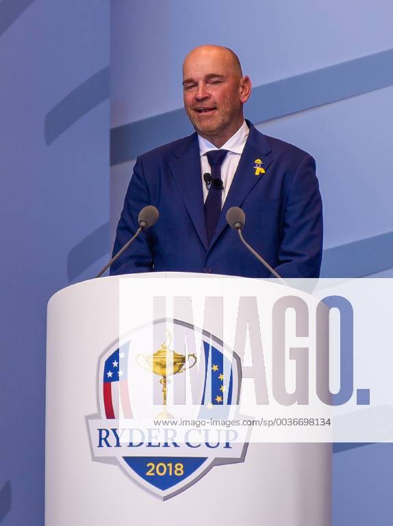 Golf, Ryder Cup, Eröffnungsfeier Thomas Bjorn ( entraineur europe ) GOLF : Cup Ryder 2018 - St Quentin en Yvelines - 27 09 2018 FedericoPestellini Panoramic