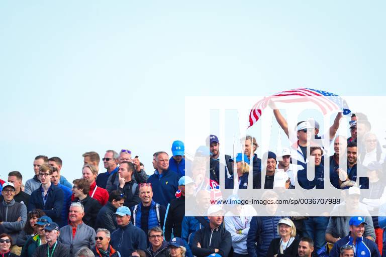 2018 Ryder Cup Day 1, Albatros Course, Le Golf National, Saint-Quentin-en-Yvelines, Paris 28 9 2018 A view of American supporters at the 11th hole A view of American supporters at the 11th hole 28 9 2018