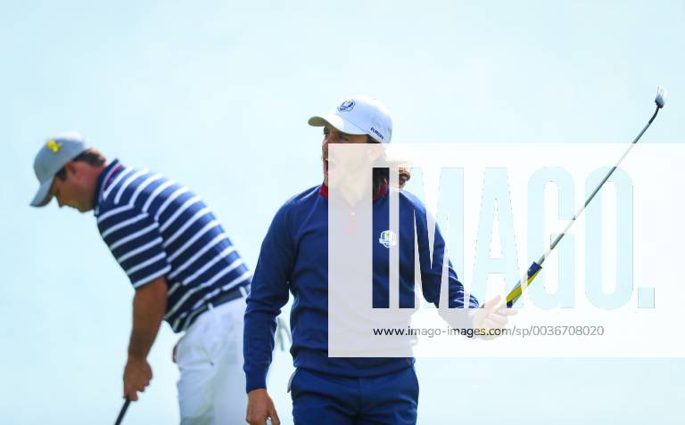 2018 Ryder Cup Day 1, Albatros Course, Le Golf National, Saint-Quentin-en-Yvelines, Paris 28 9 2018 Tommy Fleetwood celebrates winning the 17th hole Tommy Fleetwood celebrates winning the 17th hole 28 9 2018