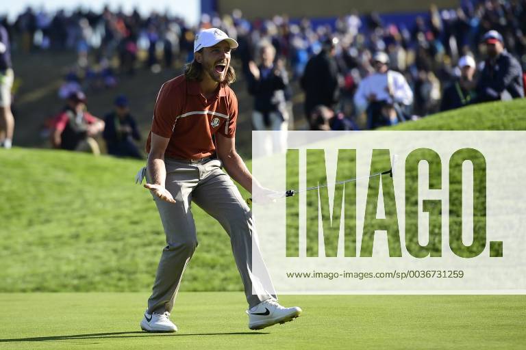 Joie de Tommy Fleetwood of England (Team Europ) GOLF : Ryder Cup 2018 - Guyancourt - 29 09 2018 JBAutissier Panoramic