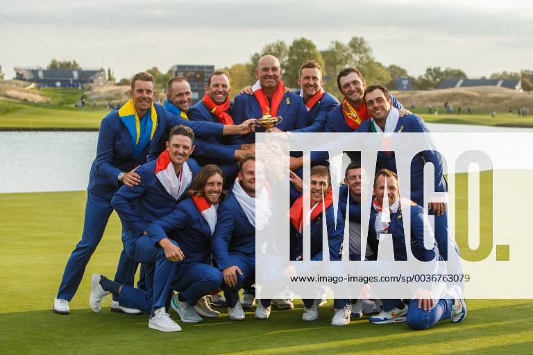 2018 Ryder Cup, Albatros Course, Le Golf National, Saint-Quentin-en-Yvelines, Paris 30 9 2018 Team Europe celebrate winning the Ryder Cup Team Europe celebrate winning the Ryder Cup 30 9 2018