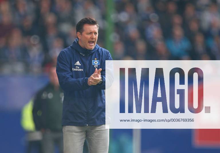 Soccer 2 Bundesliga 2018 2019 8 Matchday Hamburger SV FC St Pauli at the Volksparkstadion Hamburg Coach Christian Titz Hamburg DFL and DFB regulations prohibit any use of images as image sequences or quasi video