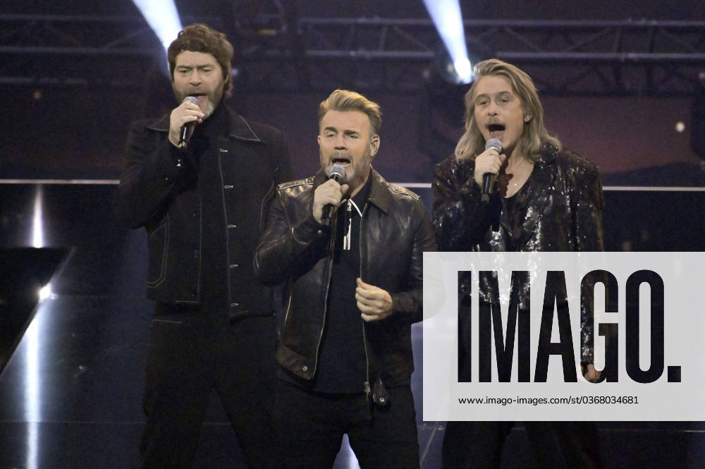 Howard Donald, Gary Barlow and Mark Owen from Take That on the ZDF entertainment show Wetten, dass live from Messe Offenburg Ortenau Offenburg, 25 11 2023 Foto:xF.xFuturexImagex wetten_dass_2865