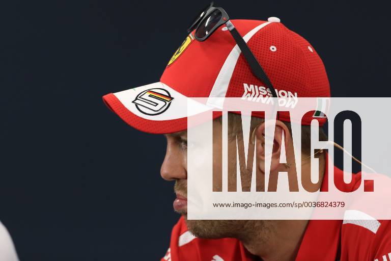 4th October 2018, Suzuka International Racing Course, Suzuka City, Japan; Formula One of Japan, driver arrivals and press conference PK Pressekonferenz Scuderia Ferrari, Sebastian Vettel ActionPlus12067937 Octane
